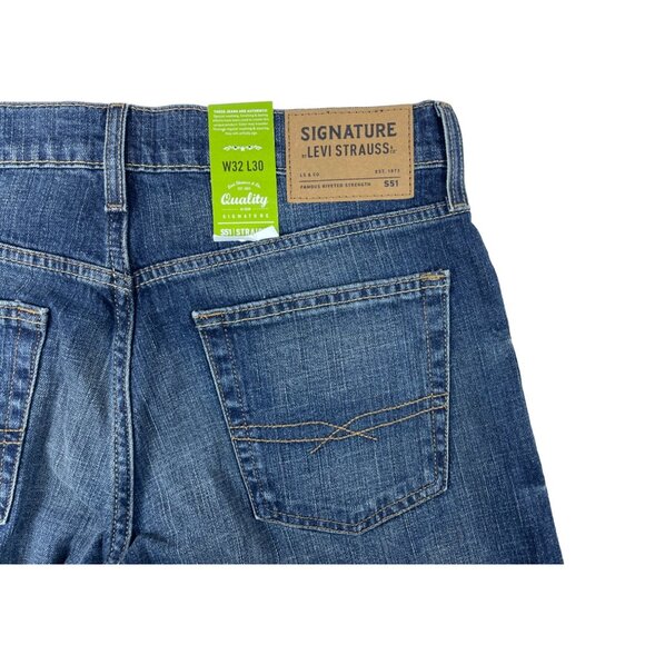 Signature by Levi Men's Flex Straight Blue Jeans Sz 32X30 - NWT - Picture 8 of 12